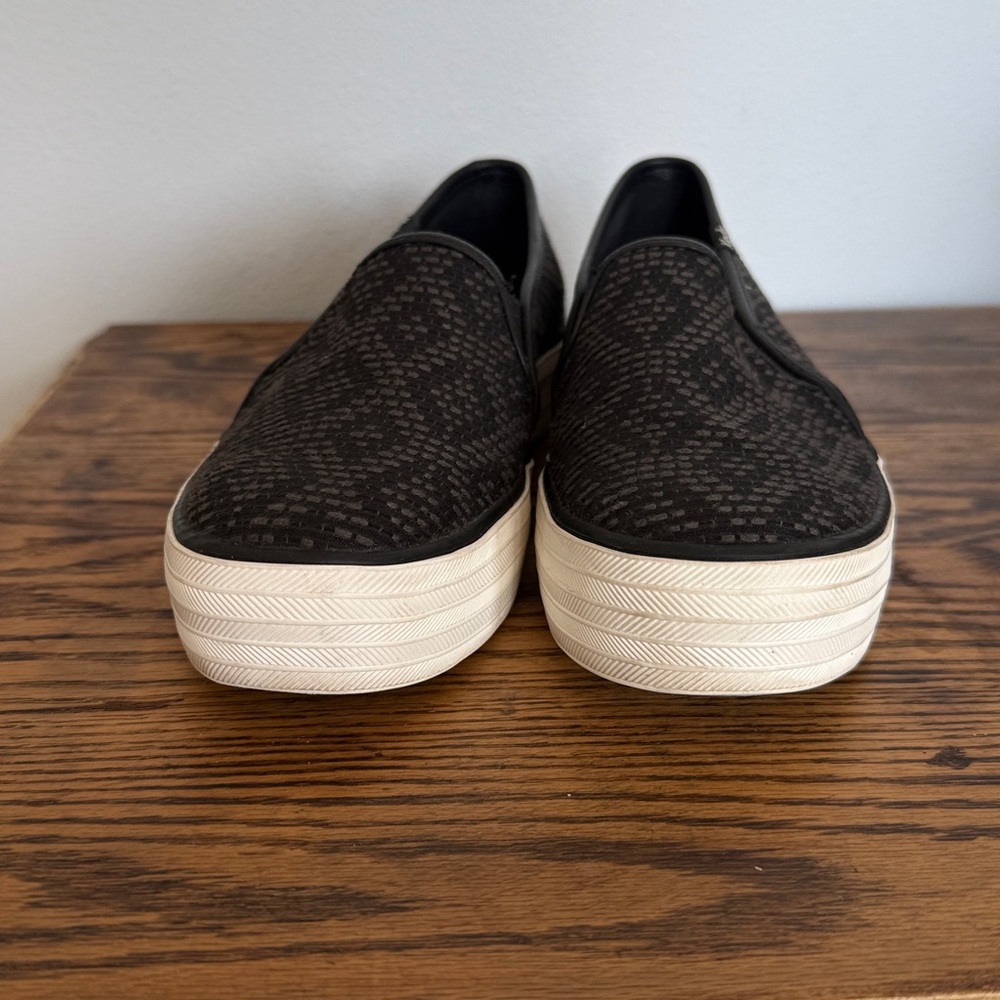 Keds Women's Black Woven Slip-On Sneakers - Picture 4 of 6